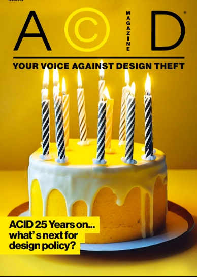 ACID birthday poster in yellow and black