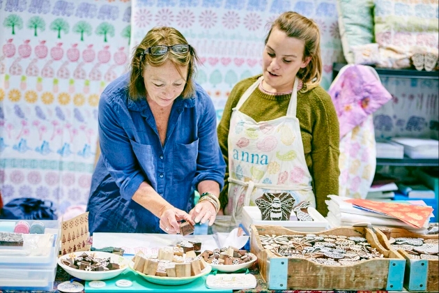 two ladies crafting