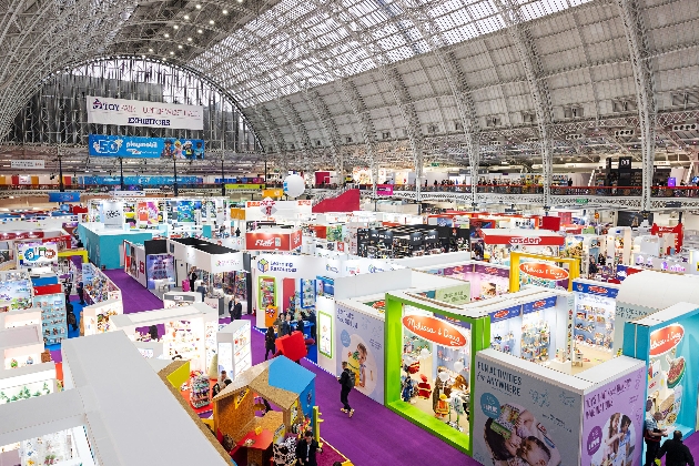 aerial shot of trade fair