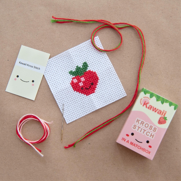 strawberry cross stitch kit