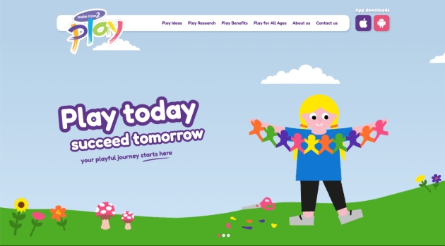 screenshot of children's website