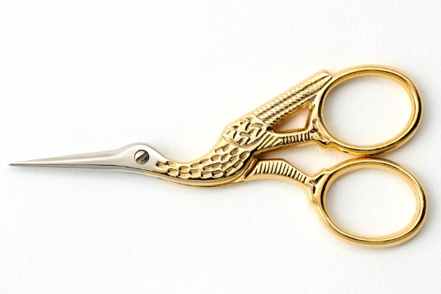 stork embroidery scissors