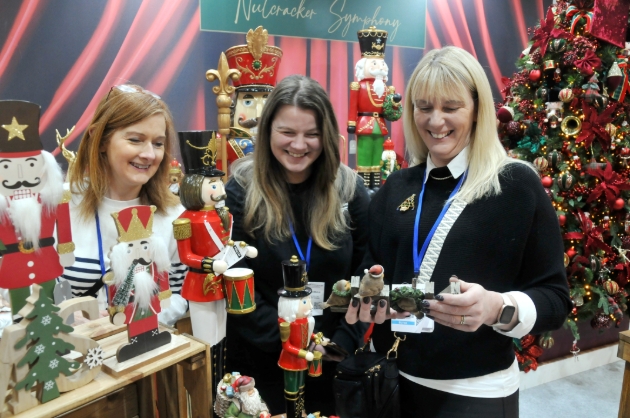 Christmas nutcracker display at trade show